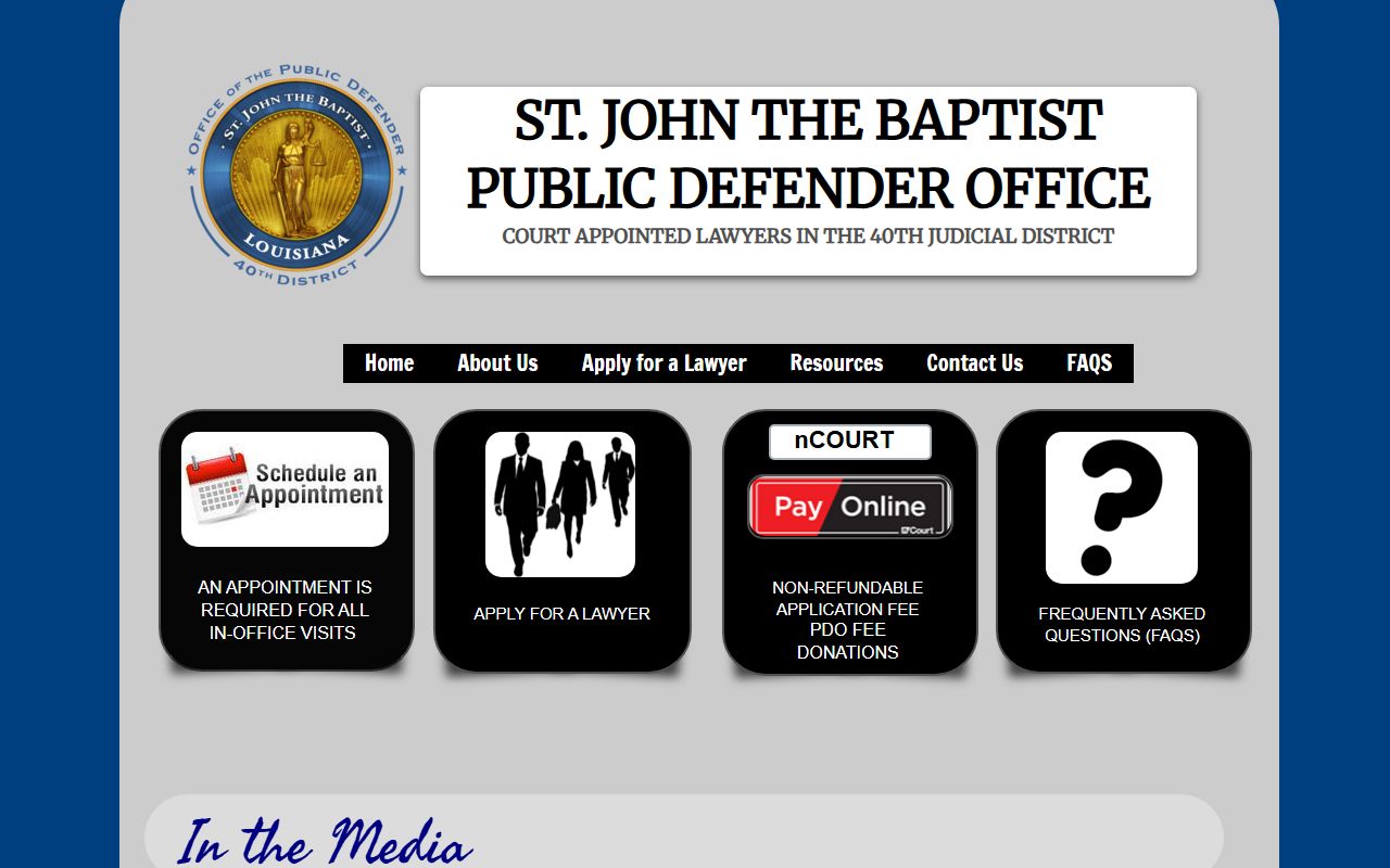 St. John the Baptist Parish criminal court records public defender office