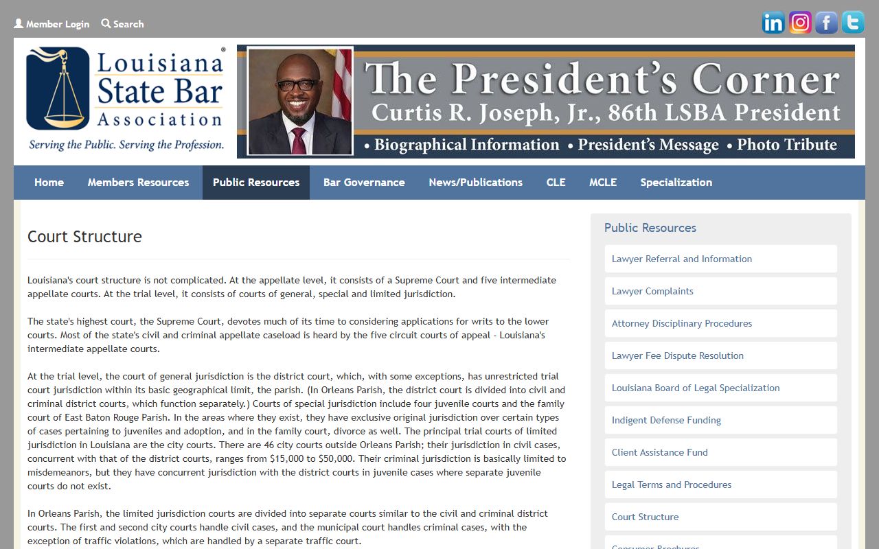 St. John the Baptist Parish court records Louisiana court structure