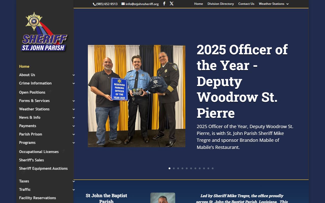 St. John the Baptist Parish court records sheriff and jail information